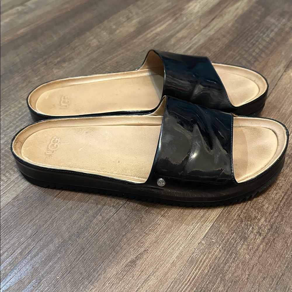 UGG JANE PATENT SLIDE SANDAL‎ SLIDES SANDALS SUMMER SHOES SIZE 8